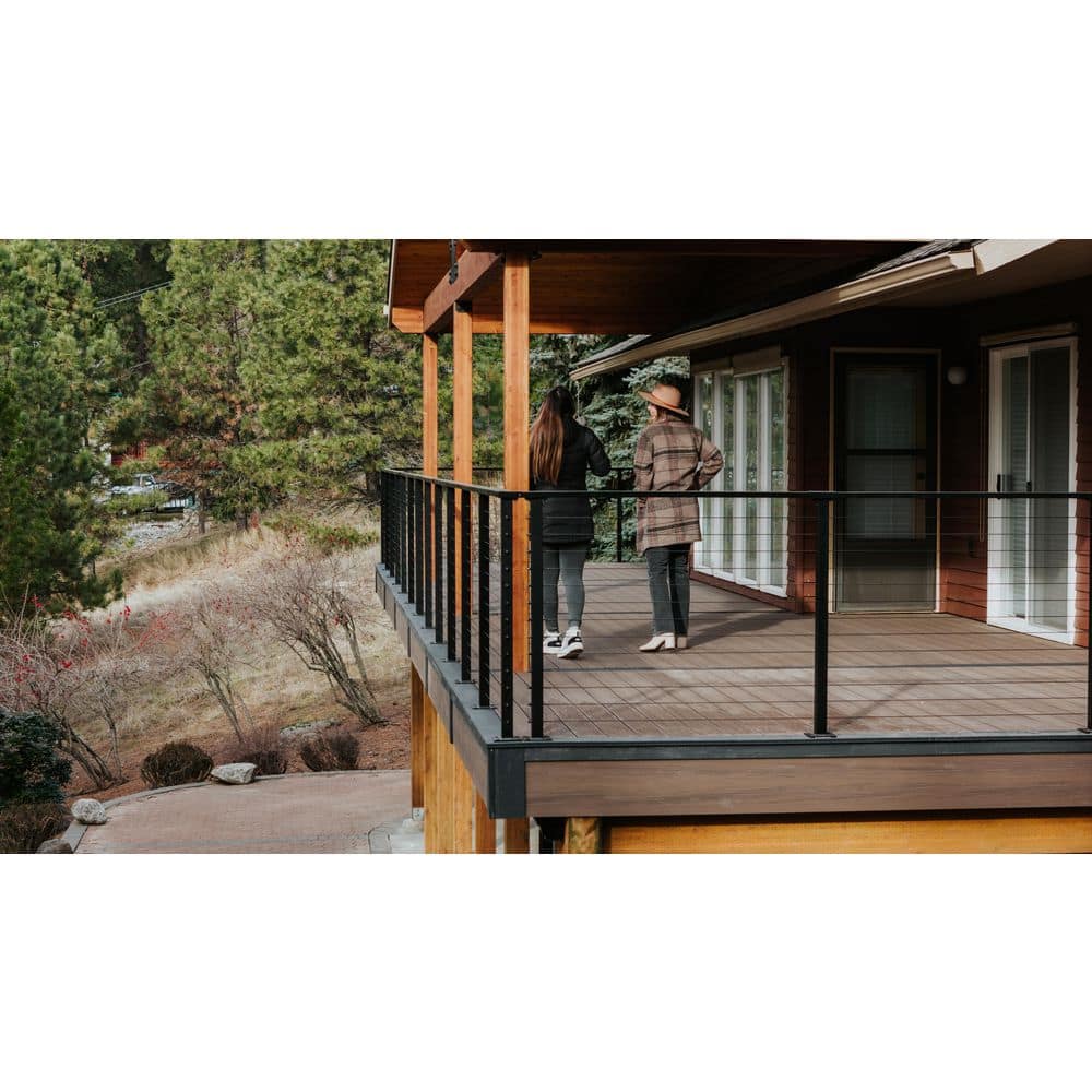 EasyRail 1 ft. Marine Grade Aluminum Custom Cable Railing 42 in. Tall with Black Cable and Baseplate covers price history on PriceWatchPro