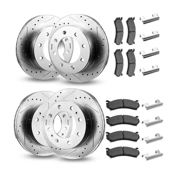 Front and Rear Brake Kit Compatible with 2002-2006 Chevrolet Avalanche 2500 (8 STUD), 2002-2004 Chevrolet Silverado 2500