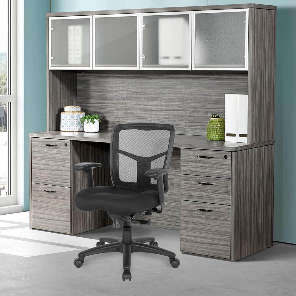 Black Mesh Ergonomic Executive Swivel Chair with Adjustable Arms