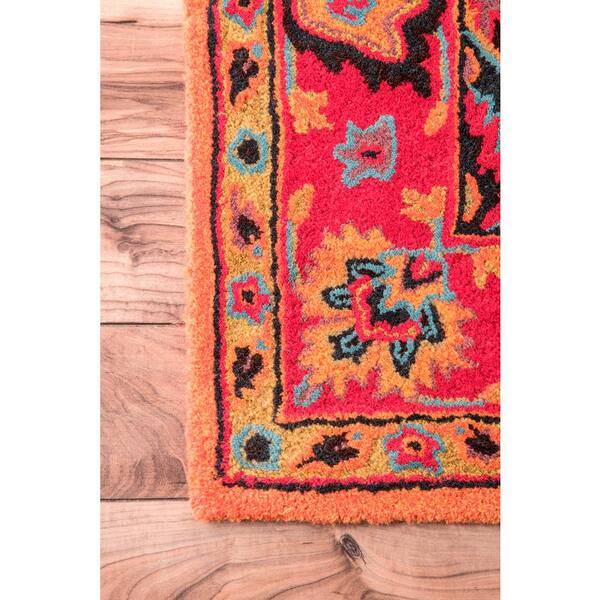 NIP Ruggable Pumpkin Orange Tufted Rug & Standard Rug Pad 3 x