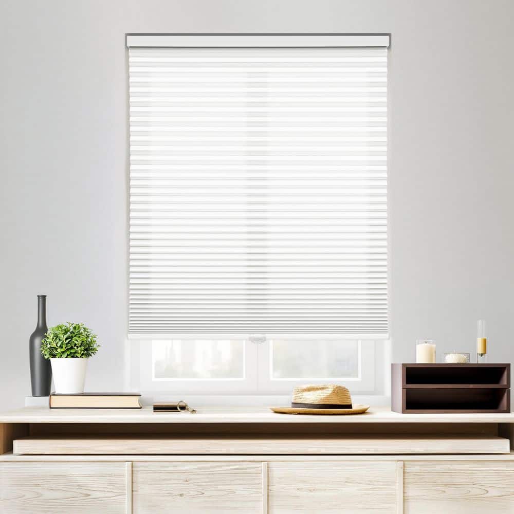 StyleWell EZ Stick No Drill No Tool White Cordless Light Filtering