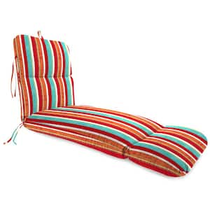 74 in. L x 22 in. W x 5 in. T Outdoor Chaise Lounge Cushion in Frawley Saxony