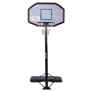 43 in. Portable Basketball Hoop Basketball System 7.5 ft. to 10 ft. Height Adjustable with Wheels