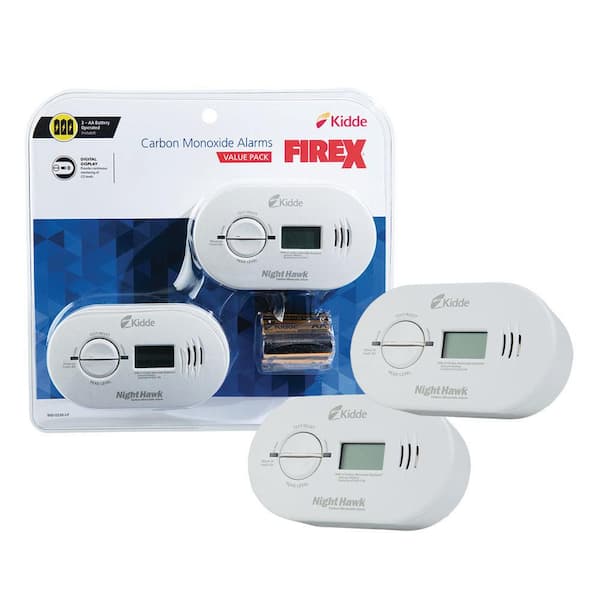 Kidde Firex Carbon Monoxide Detector, Battery Operated with Digital Display, CO Detector, 2-Pack