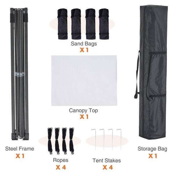 ゆづみず様オーダーtent_o_ten SANDAN disPLAY用バッグ Tileon 10 ft. x 10 ft. White Pop Up Canopy Tent, Instant Outdoor