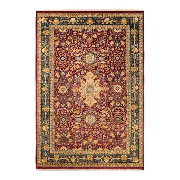 Mogul Red 6 ft. x 9 ft. Oriental Wool Indoor Area Rug