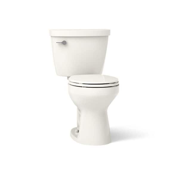 KOHLER Cimarron Comfort Height Revolution 360 2-Piece 1.28 GPF Single Flush Round Toilet in Biscuit, Seat Not Included