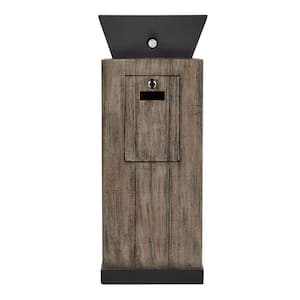 29 in. W x 11.8 in. H Square Faux Wood Finish Fire Column