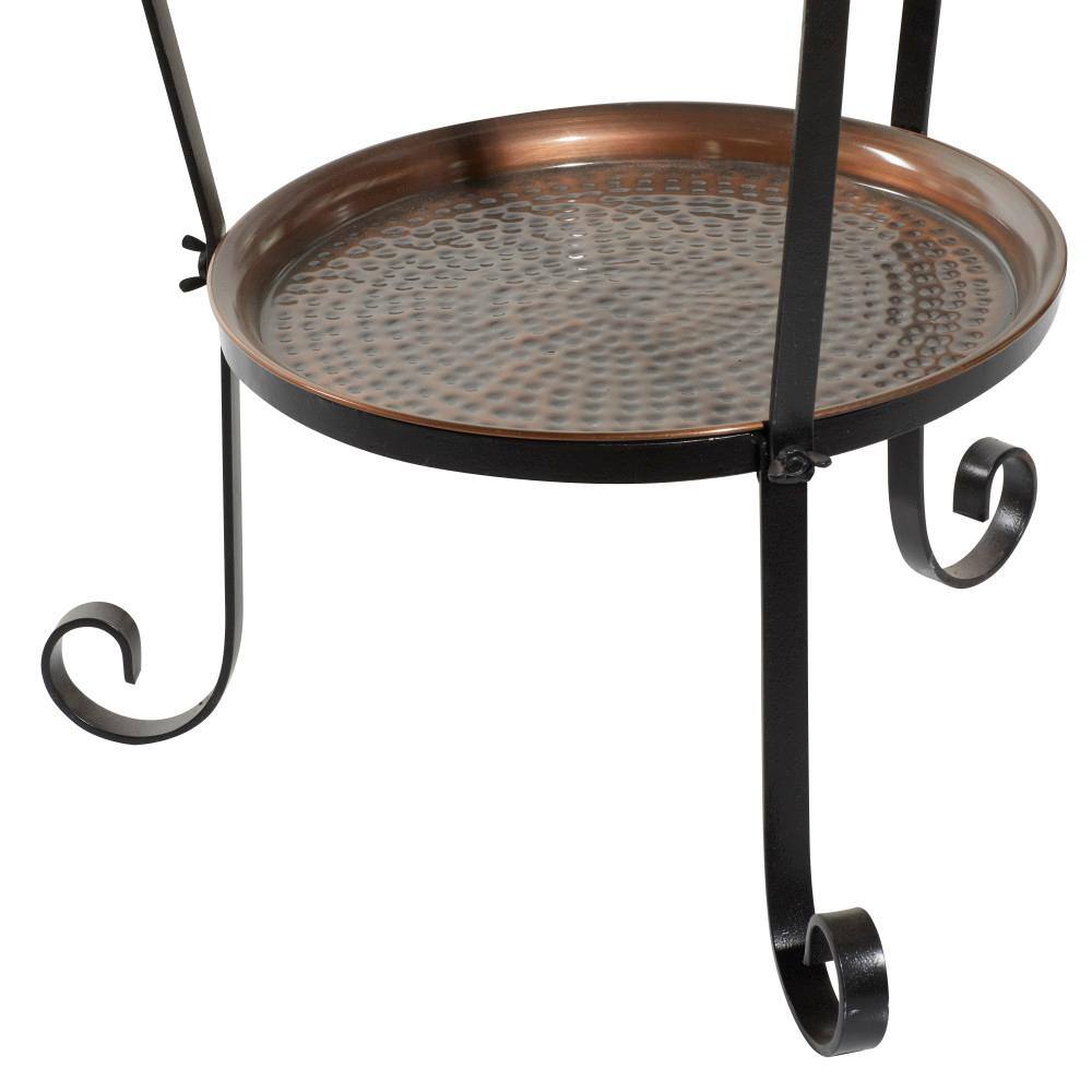 XL Copper Finish Metal Ice Bucket with Stand