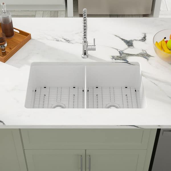 33 Inch Gunmetal Black Stainless Steel Workstation Undermount Kitchen Sink Single Bowl - View #6