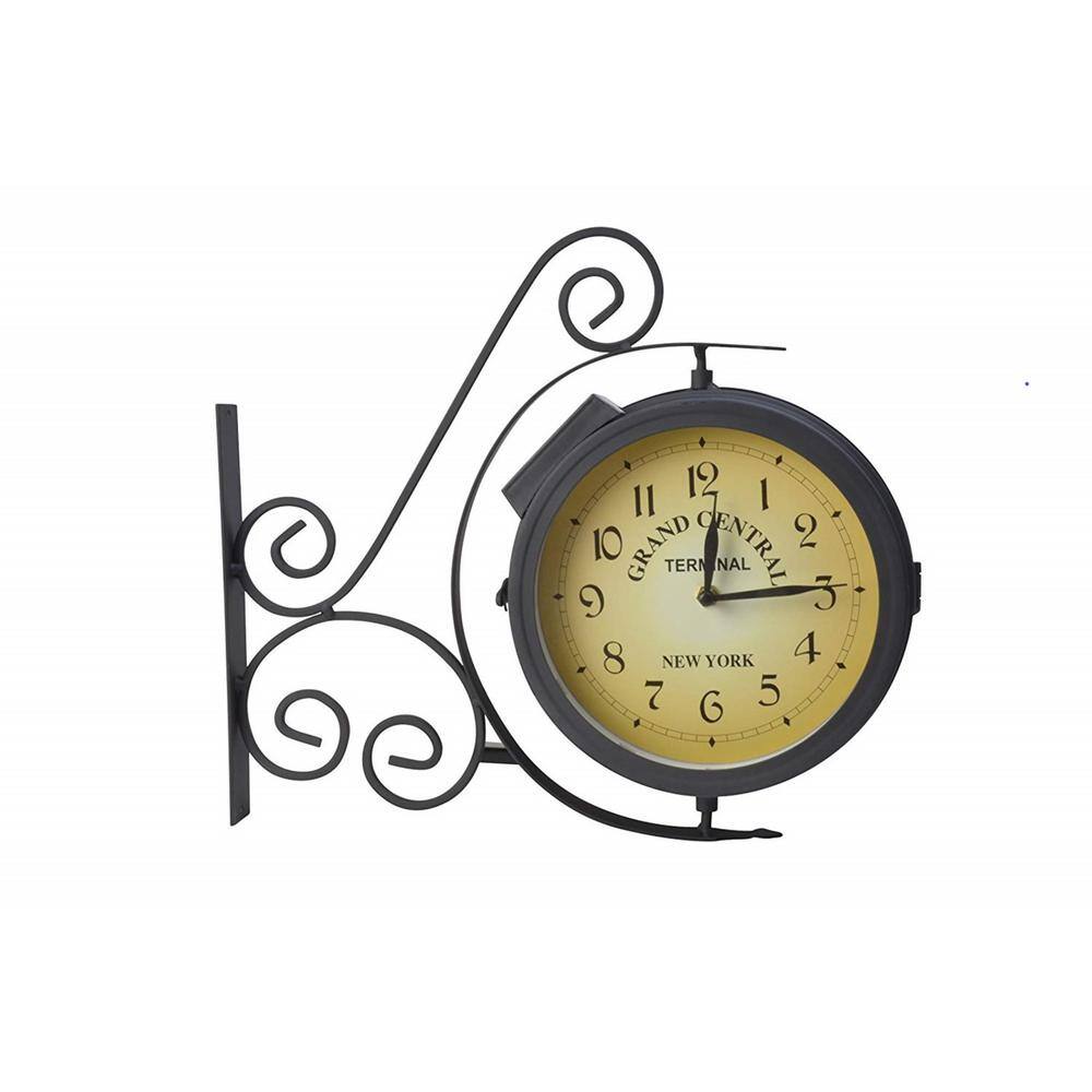 Moonrays 13.5 in. Solar Powered Integrated LED Wall Clock with ...