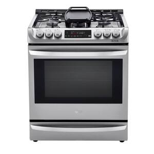 6.3 cu. ft. Smart Slide-In Dual-Fuel Electric Range with ProBake Convection Oven & Self-Clean in Stainless Steel