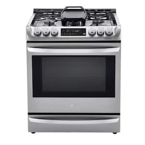 6.3 cu. ft. Smart Slide-In Dual-Fuel Electric Range with ProBake Convection Oven & Self-Clean in Stainless Steel