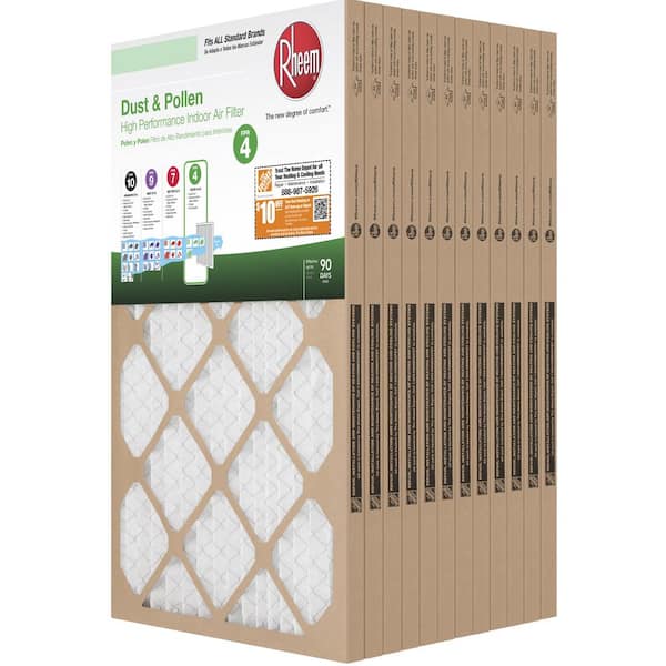 Rheem 20 in. x 25 in. x 1 in. FPR 4 Basic Household Pleated Air Filter (12-Pack)