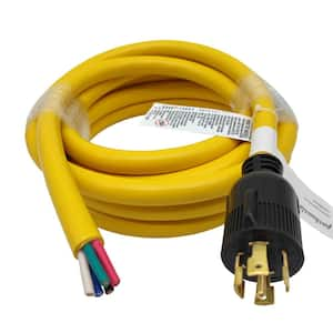 15 ft. 10/5 30 Amp, Yellow 120-Volt/208-Volt Twist Lock NEMA L21-30 Replacement Power Cord (L21-30P to 5-Wire) UL Listed