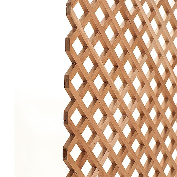 American Pro Decor 24 in. x 35-3/4 in. x 3/8 in. Unfinished Diagonal Solid North American Cherry Lattice Panel Insert