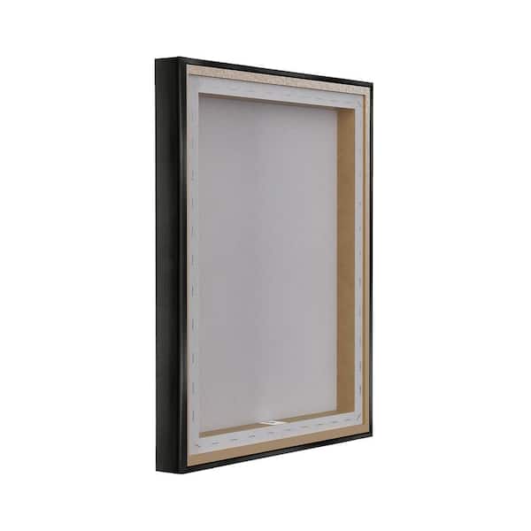 Stupell Industries Music Album Record Edges by Graffi tee Studios Black Floater Frame Abstract Graphic Art Print 31 in. x 25 in.