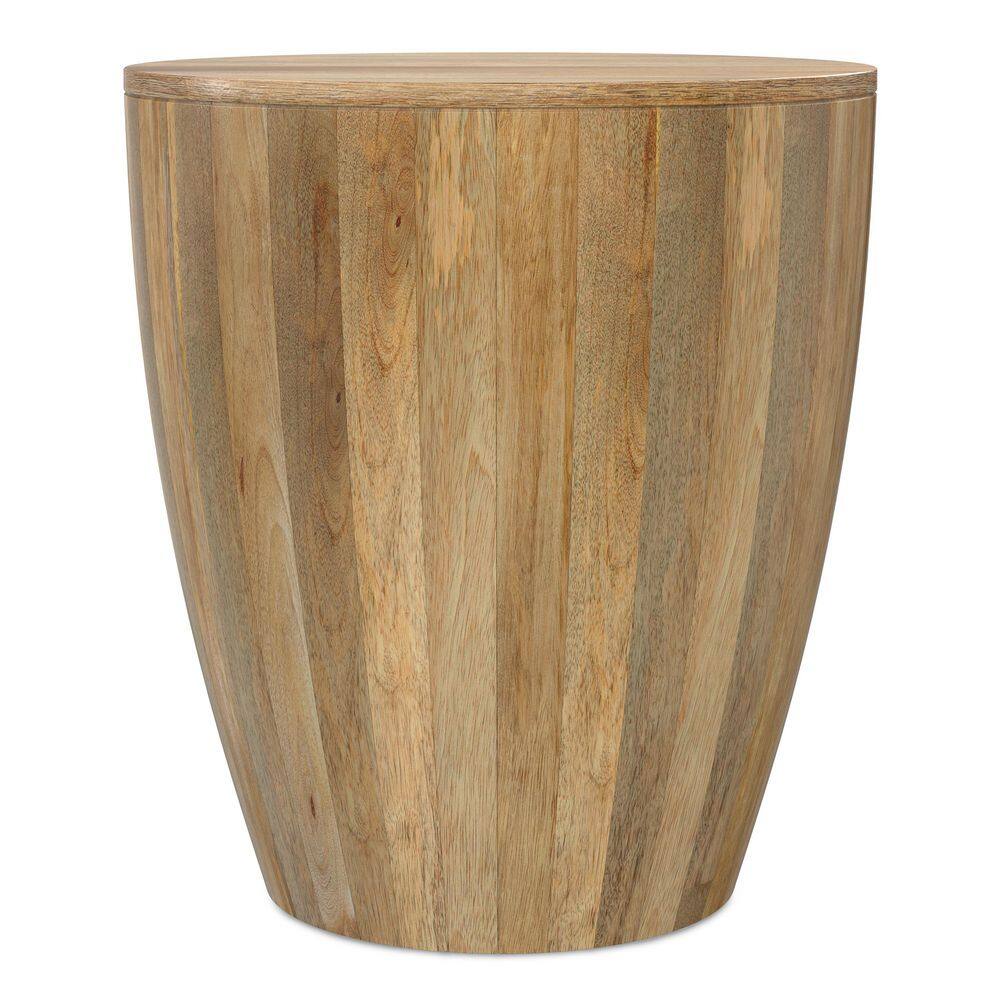Elmbrook 21 in. W Natural Round Solid Mango Wood End Table with Low VOC Lacquer - thumbnail 5
