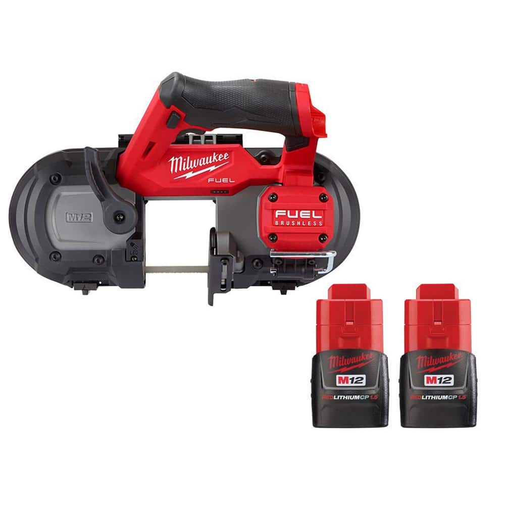 Milwaukee M12 FUEL 12V Lithium-Ion Cordless Compact Band Saw With 1.5 Ah  Battery Pack (2-Pack) 2529-20-48-11-2411 The Home Depot