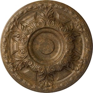 23-1/2 in. x 2-3/4 in. Granada Urethane Ceiling Medallion (Fits Canopies upto 7-1/8 in.), Rubbed Bronze