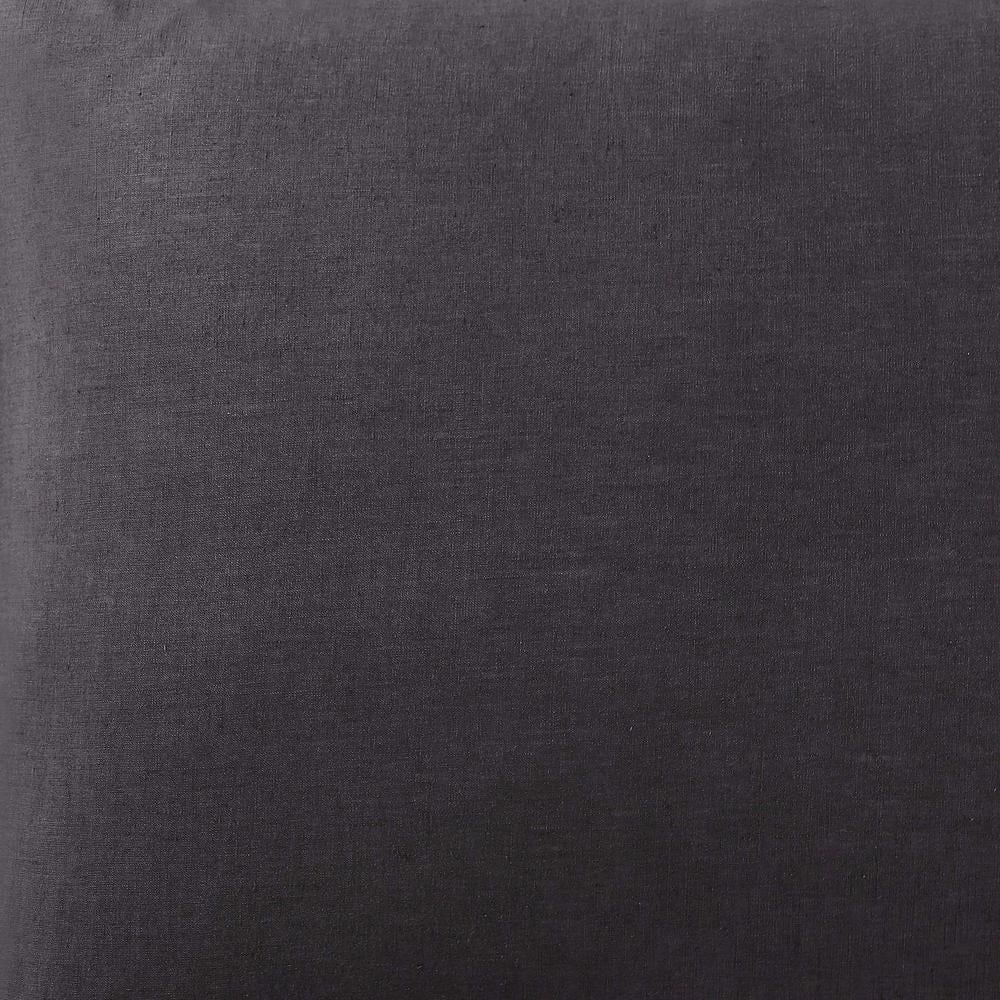Charcoal King Linen Duvet Cover Set with Shams