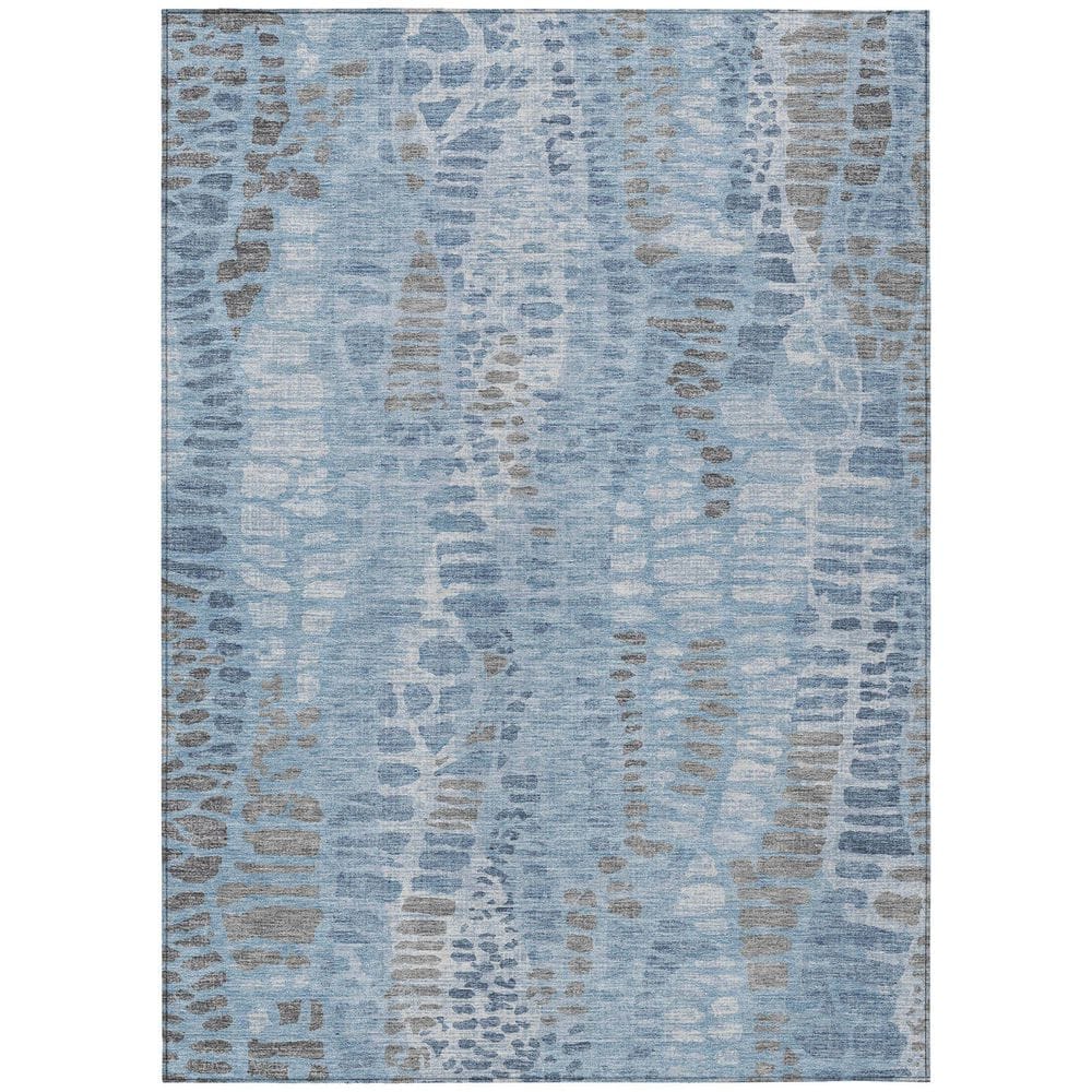 Chantille Machine Washable Indoor/Outdoor Abstract ACN2382 Denim 8 ft. x 10 ft. Area Rug price history on PriceWatchPro