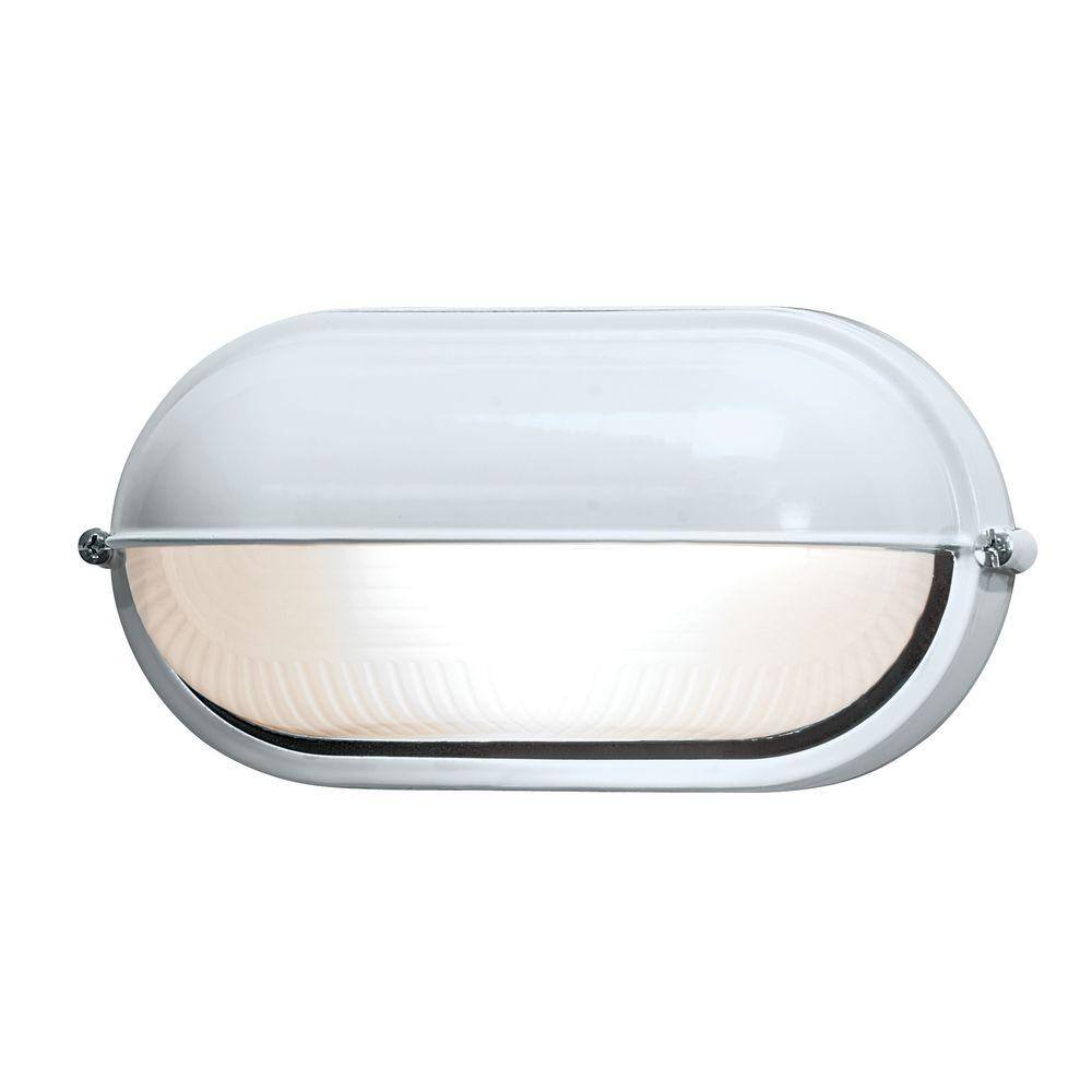 Access Lighting Nauticus 1-Light White Outdoor Bulkhead Light with