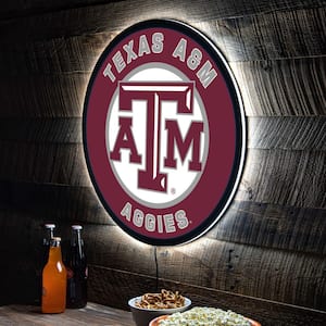 Texas AandM Round 23 in. Plug-in LED Lighted Sign