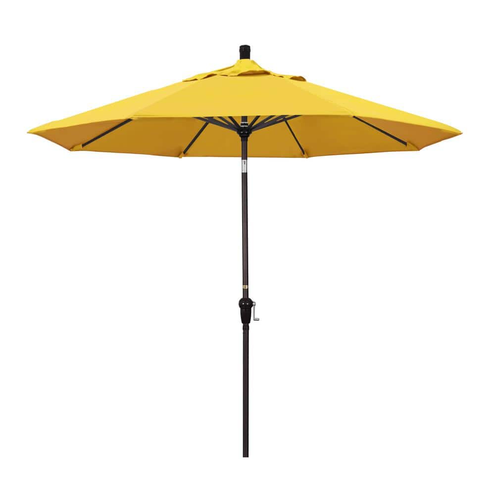9 ft. Aluminum Market Auto Tilt Bronze Patio Umbrella in Lemon Olefin price history on PriceWatchPro