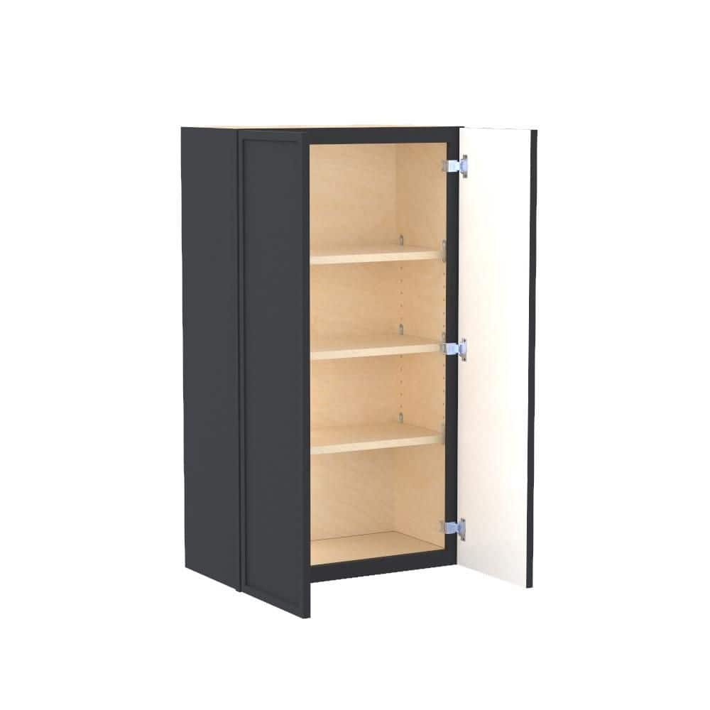 Franklin 27 in. W x 12 in. D x 42 in. H Assembled Plywood Wall Kitchen Cabinet in Valiant Onyx with Soft Close price history on PriceWatchPro