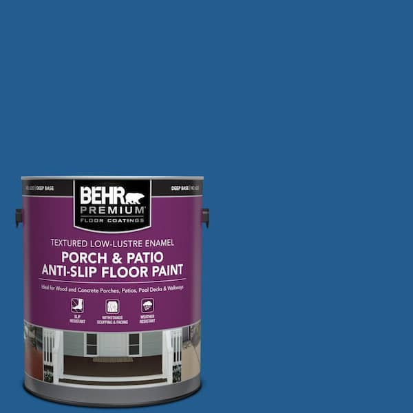 BEHR PREMIUM 1 gal. #S-G-570 Sapphire Lace Textured Low-Lustre Enamel Interior/Exterior Porch and Patio Anti-Slip Floor Paint