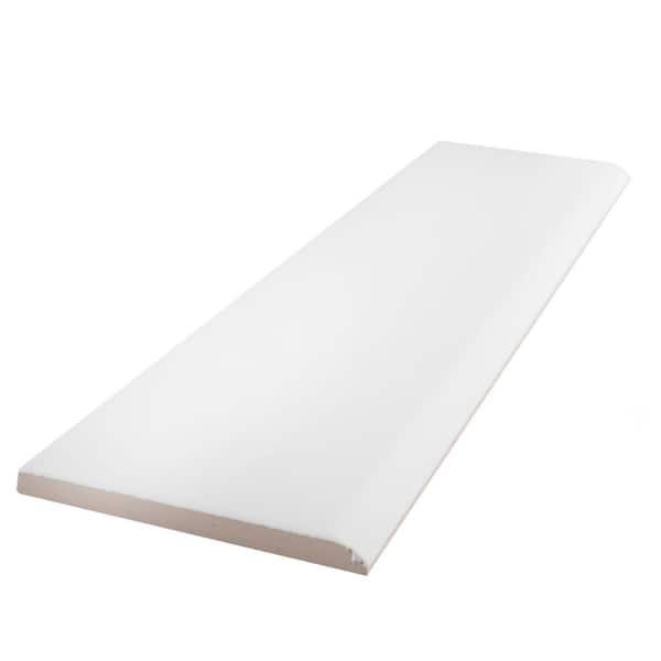 Battiscopa Matte White 3-1/8 in. x 17-3/4 in. Matte Ceramic Wall Tile Trim