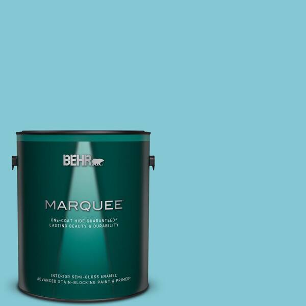 BEHR MARQUEE 1 gal. #MQ4-50 Not a Cloud in Sight One-Coat Hide Semi-Gloss Enamel Interior Paint & Primer