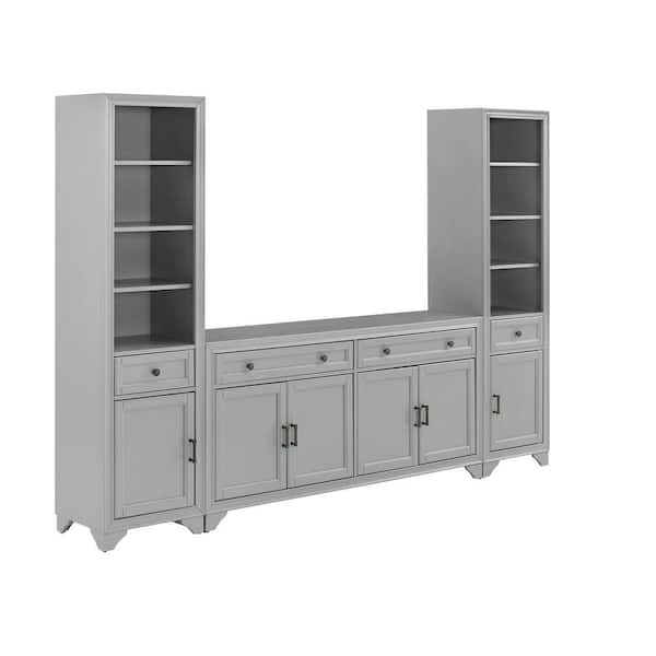 Tara Gray Sideboard with Bookselves