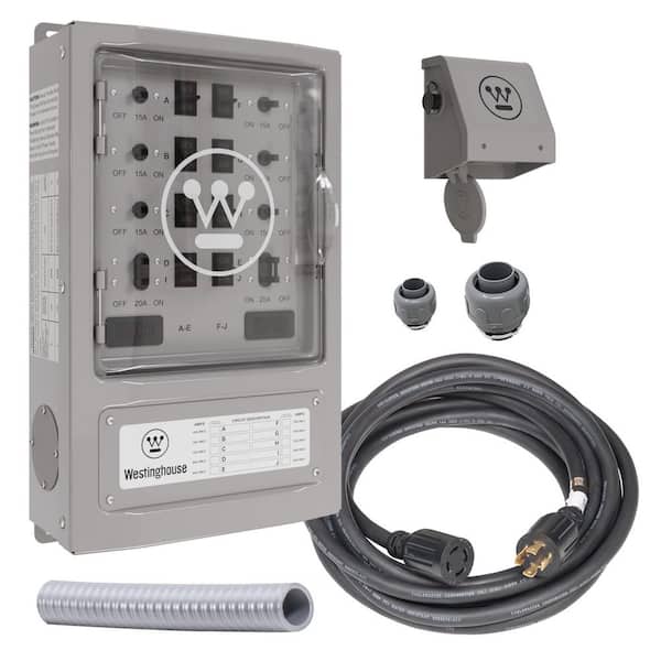 30 Amp 8-Circuit Manual Transfer Switch Kit