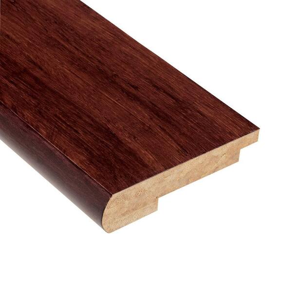 Home Legend Strand Woven Cherry 3/8 in. Thick x 3-1/2 in. Wide x 78 in. Length Bamboo Stair Nose Molding