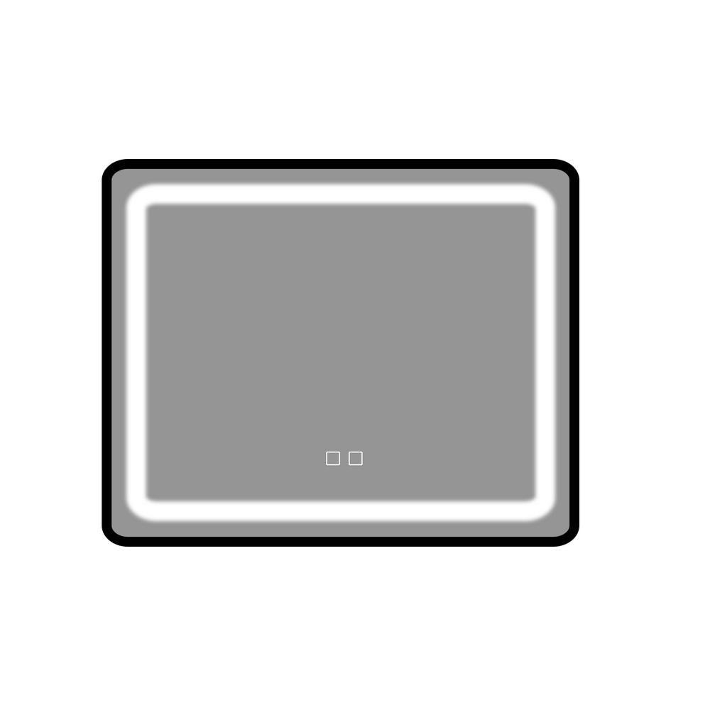 40 in. W x 32 in. H Rectangular Metal Framed Anti-Fog Dimmable Wall Bathroo
