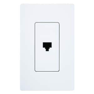 Claro Telephone Jack, White (CA-PJ-WH)