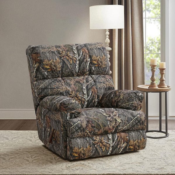 Sanibel Camoflage Microfiber Manual Glider Recliner