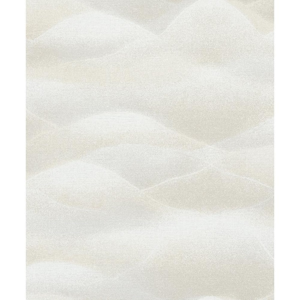 Unbranded Hotel Collection Beige/Cream Rolling Hills Landscape Glitter Finish Non-Pasted Non-Woven Wallpaper Sample