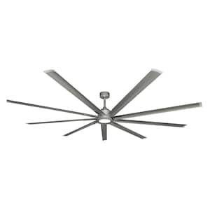 Liberator WiFi 96 in. LED Indoor/Outdoor Brushed Nickel Smart Ceiling Fan with Light with Remote Control