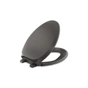 French Curve Elongated Closed Front Toilet Seat in Thunder Grey