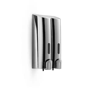 Wall Mounted Double Soap Dispenser in Chrome Plated ABS