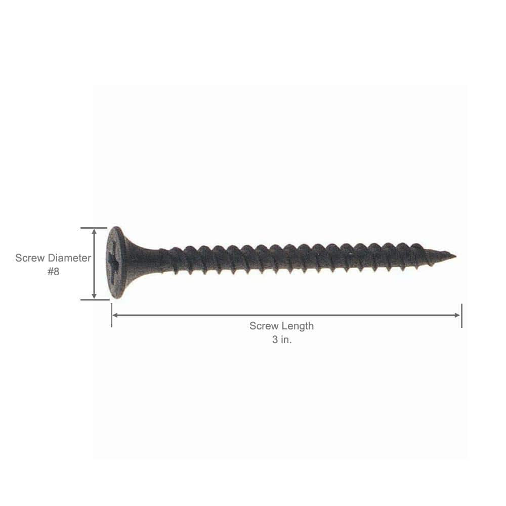 Buy 8 x 3 in. Philips Bugle-Head Fine Thread Drywall Screws (5 lb.-Pack ...