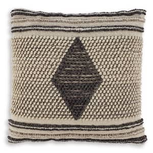 Ricker Gray/Cream Geometric Polyester 20 in. L x 20 in. W Pillow