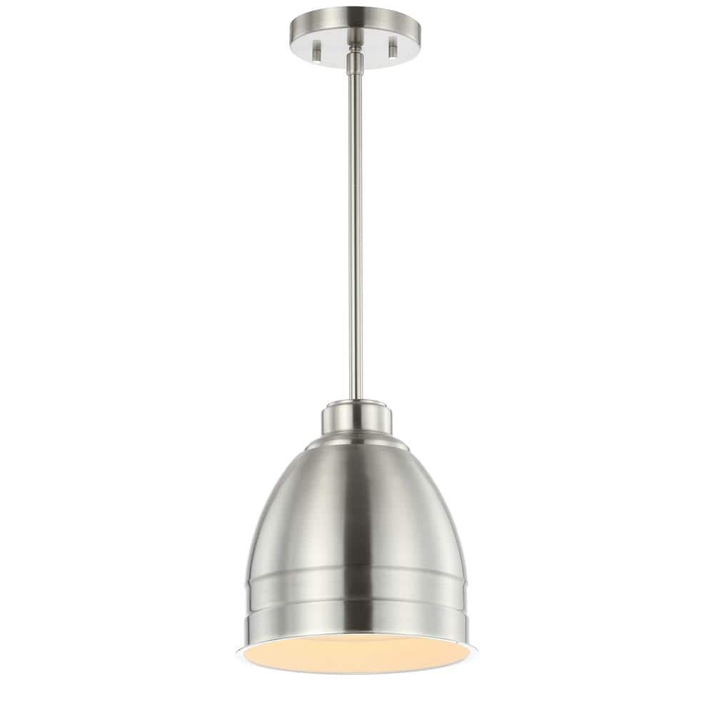 Adjustable Nickel Pendant Light with Metal Shade