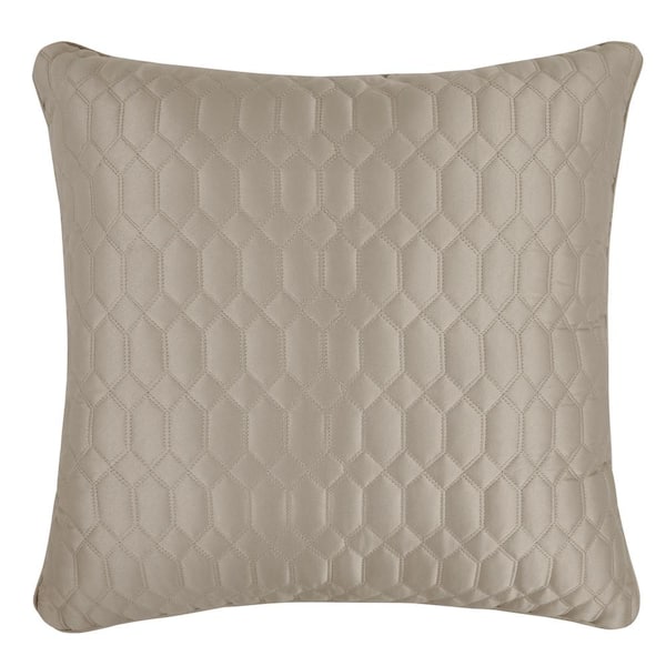 Unbranded Blanchard Pebble Polyester Solid 20 in. Square Quilted Decorative Throw Pillow 20 in. L x 20 in. W