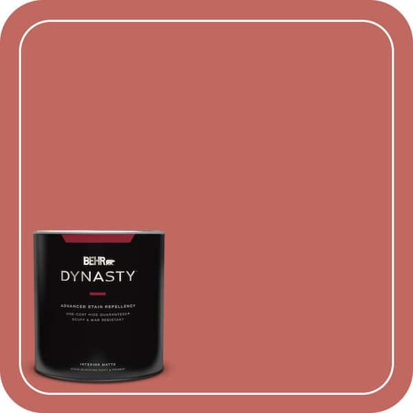 BEHR DYNASTY 1 qt. Home Decorators Collection #HDC-CL-10 Tapestry Red Matte Interior Stain-Blocking Paint & Primer