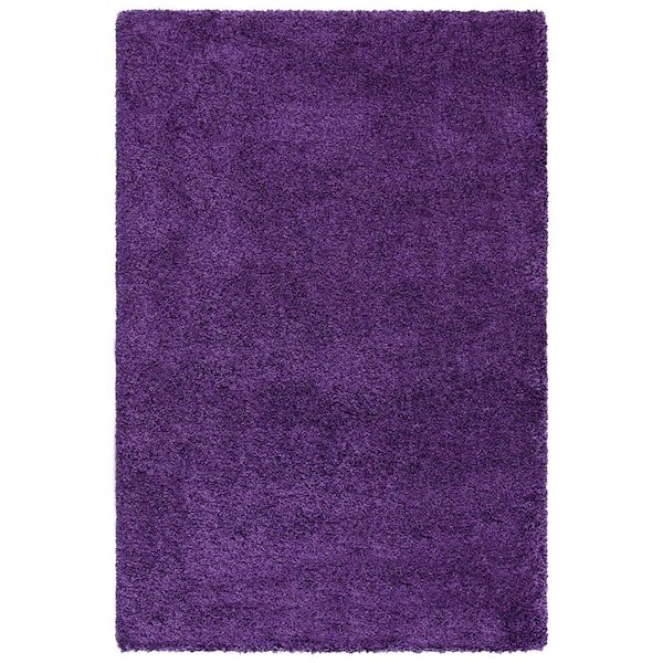 SAFAVIEH Milan Shag Purple 6 ft. x 9 ft. Solid Flokati Area Rug