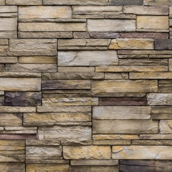 VERSETTA STONE Ledgestone 8 in. x 36 in. Flat Panel in Plum Creek